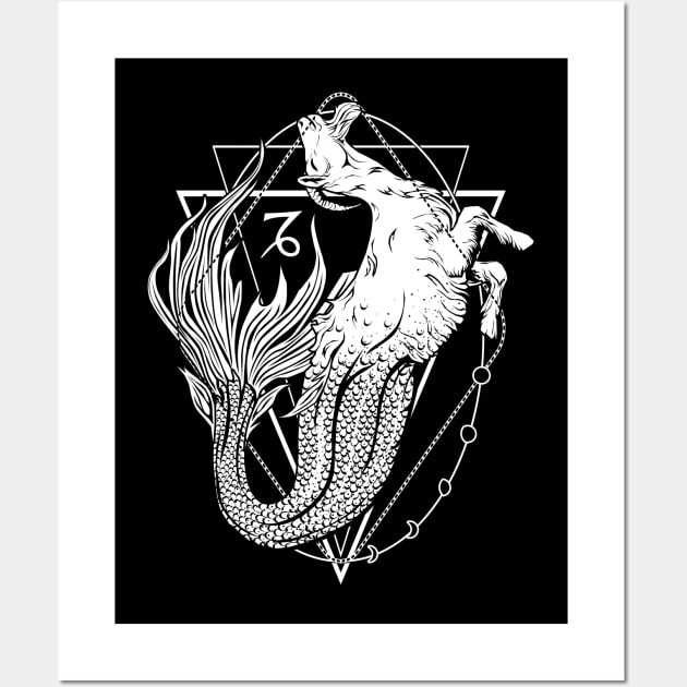 Mermaid goat / Capricorn Wall Art by Von Kowen